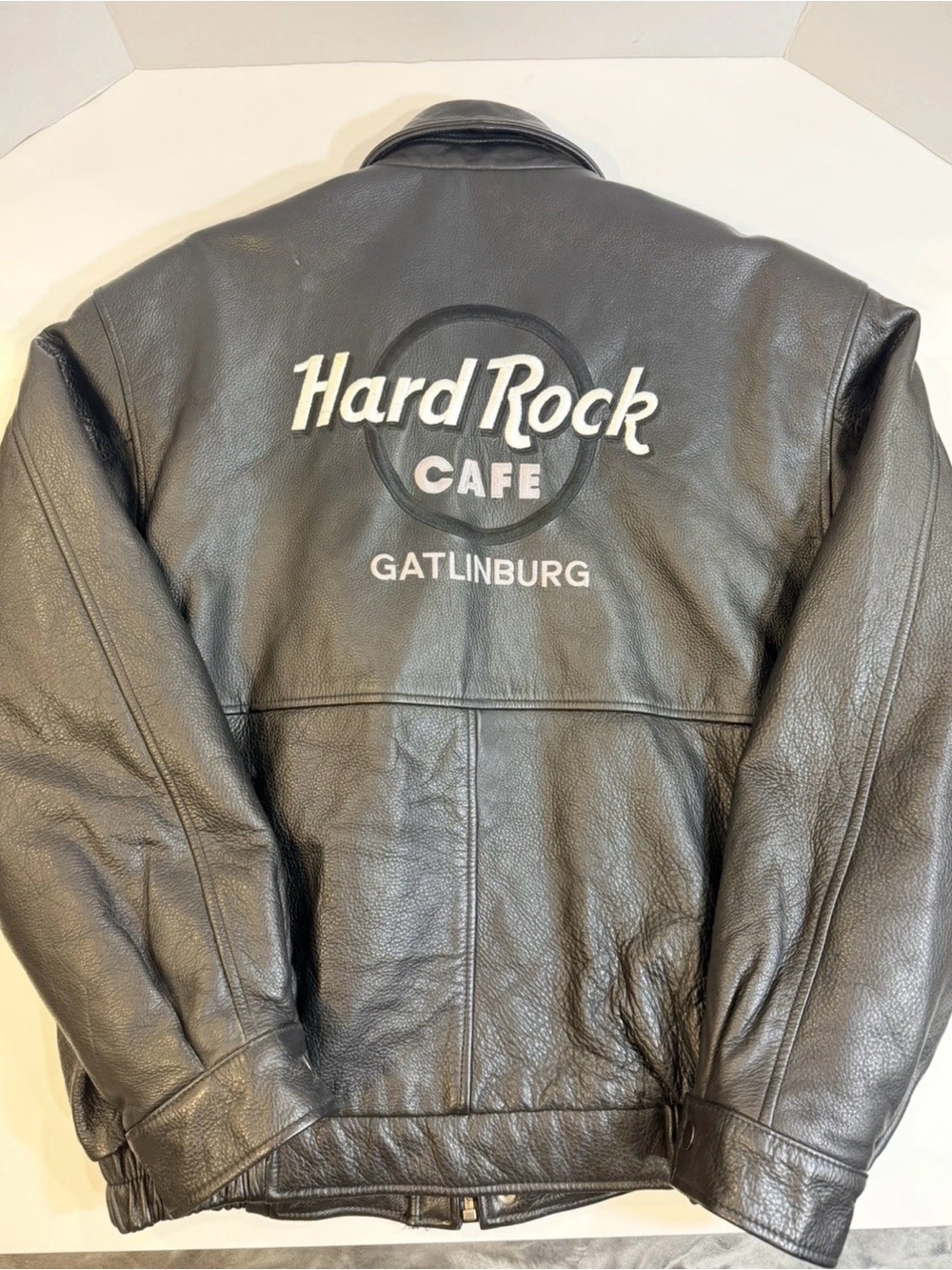 Hard Rock Café Gatlinburg Black Leather Jacket Rock & Pop Music